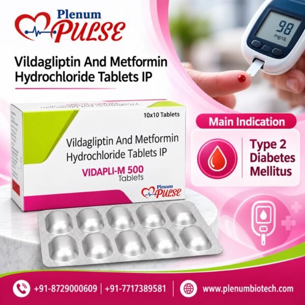 Vildagliptin 50mg Metformin Hydrochloride 500mg Tablets | Vidapli-M 500 Vildagliptin 50mg Metformin Hydrochloride 500mg Tablets | Vidapli-M 500