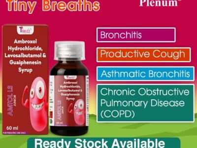 Ambroxol Hydrochloride Levosalbutamol Guaiphenesin Syrup | Amtol LS Junior