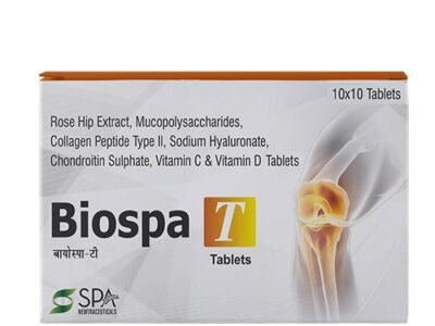 Rose Hip Extract Mucopolysaccharides Collagen Peptide Type II Sodium Hyaluronate Chondroitin Sulphate Vitamin C Vitamin D3 Tablets | Biospa-T
