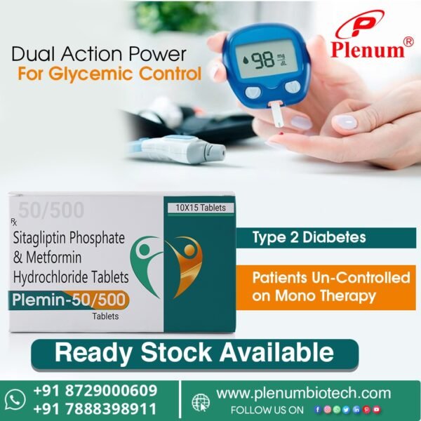 Sitagliptin Phosphate Metformin Hydrochloride Tablets | Plemin 50/500