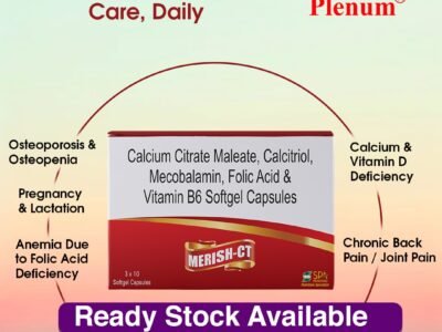 Calcium Carbonate Calcitriol Methylcobalamin Folic Acid Vitamin B6 Softgel Capsule | Merish-CT