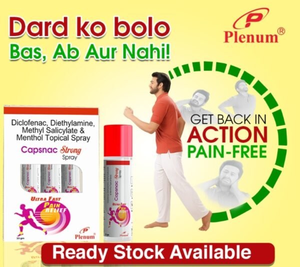 Diclofenac Diethylamine Methyl Salicylate and Menthol Topical Spray | Capsnac Strong Spray