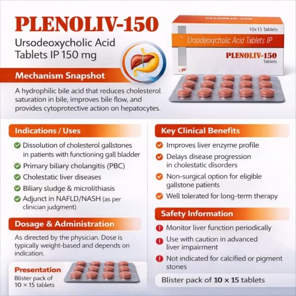 Ursodeoxycholic Acid Tablets 150 Mg | Plenoliv-150 Tablets Ursodeoxycholic Acid Tablets 150 Mg | Plenoliv-150 Tablets
