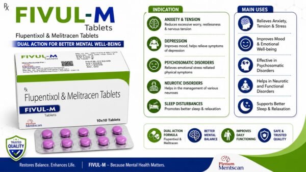 Flupentixol Melitracen 100mg Tablets | Fivul-M