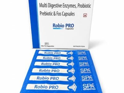 Multi Digestive Enzymes Probiotic Prebiotic And Fos Capsules | Robio Pro
