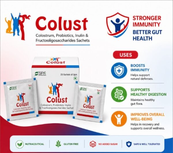 Colostrum Probiotics Inulin and Fructooligosaccharides Sachet | Colust