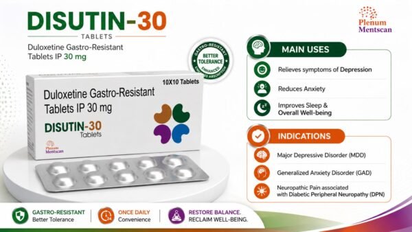 Duloxetine Hydrochloride Tablet 30 Mg | Disutin-30
