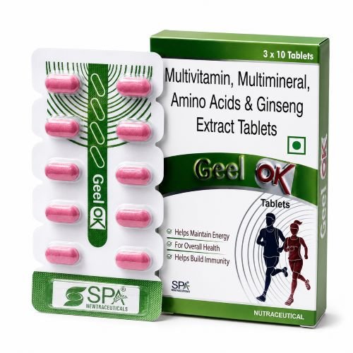Multivitamin Multimineral Amino Acids and Ginseng Extract Tablet | Geel Ok
