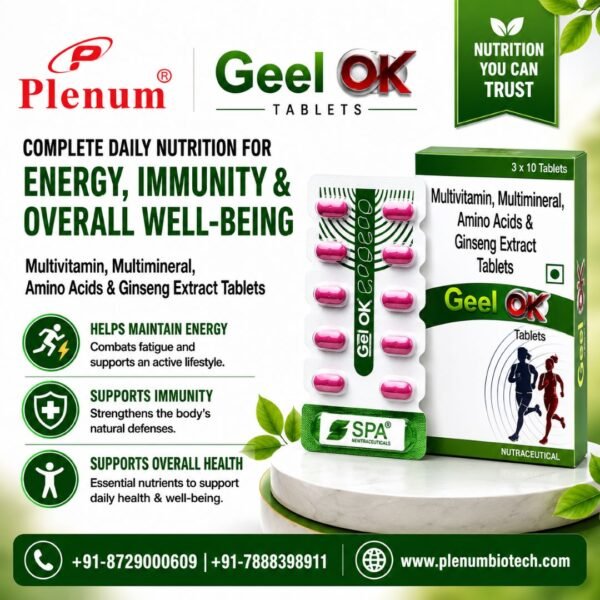 Multivitamin Multimineral Amino Acids and Ginseng Extract Tablet | Geel Ok