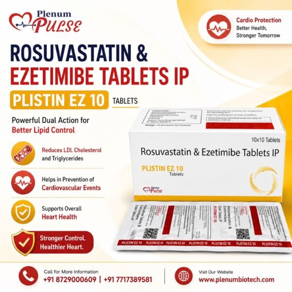 Rosuvastatin and Ezetimibe Tablets | Plistin-EZ 10 Rosuvastatin and Ezetimibe Tablets | Plistin-EZ 10