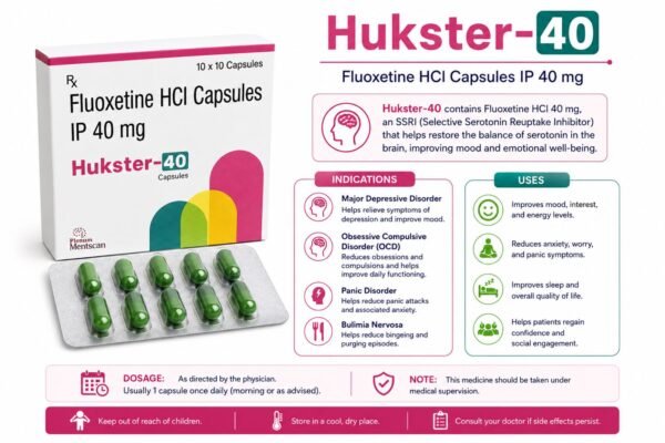 Fluoxetine Hcl 40 mg Capsule | Hukster-40