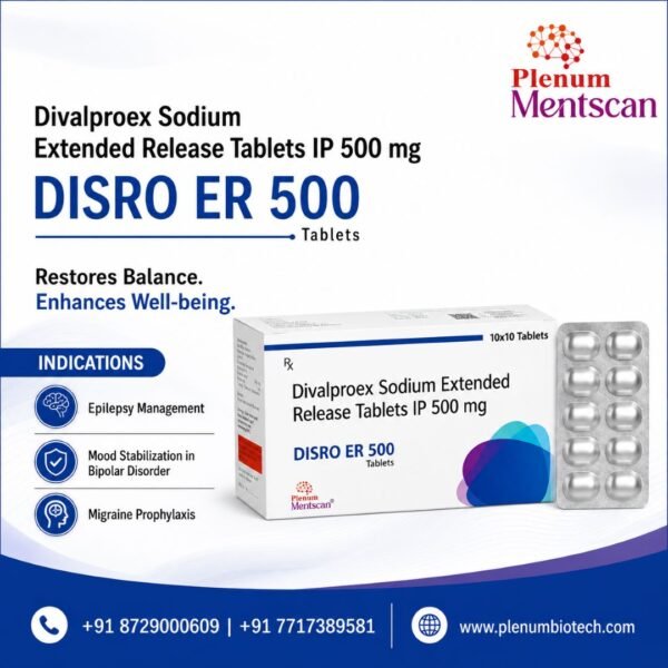 Divalproex Sodium Extended Release Tablets 500 Mg IP | Disro ER-500 Divalproex Sodium Extended Release Tablets 500 Mg IP | Disro ER-500