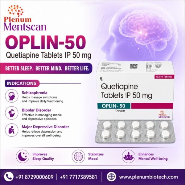 Quetiapine 50 Mg Tablet | Oplin-50 Tablets
