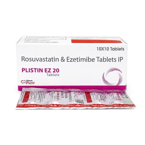 Rosuvastatin And Ezetimibe Tablets 20 Mg IP | Plistin EZ 20