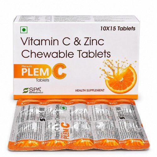 Vitamin C And Zinc Chewable Tablets | Plenum Plem-C