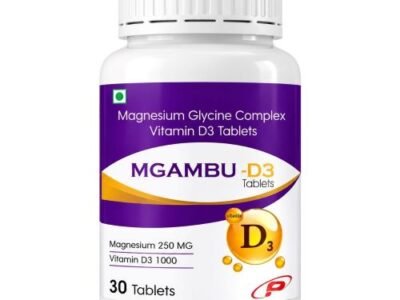 Magnesium Glycine Magnesium Vitamin D3 Tablet | Plenum Mgambu-D3